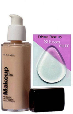 

divas beauty Silicon Puff , Mac Makeuppro Foundation(Set of 2)