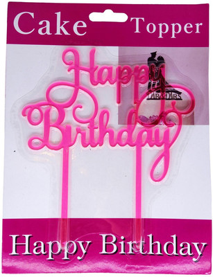 

Funcart Pink Happy Birthday Cake Topper - 10 g