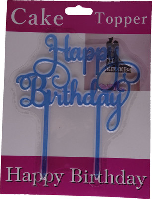 

Funcart Blue Happy Birthday Cake Topper - 10 g
