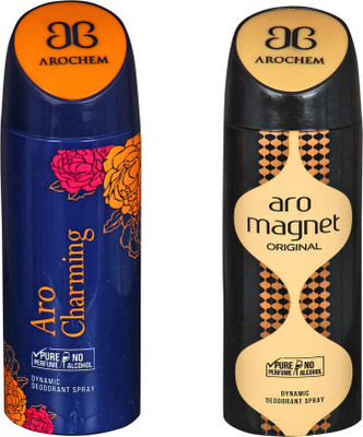 

AROCHEM aro charming and aro magnet combo Deodorant Spray - For Men & Women(200 ml, Pack of 2)