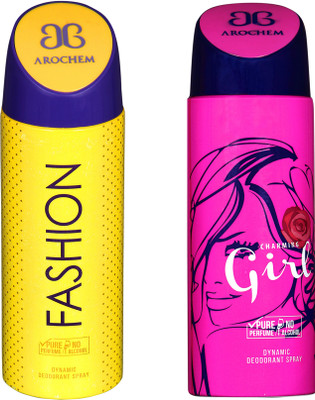 

AROCHEM fashion and charming girl combo Deodorant Spray - For Men & Women(200 ml, Pack of 2)