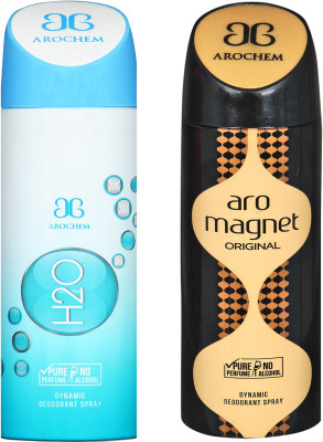 

AROCHEM h2o and aro magnet combo Deodorant Spray - For Men & Women(200 ml, Pack of 2)