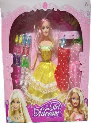 

Exaltedcollection Beautiful Girl Adream Fashionable barbie CinderallaPrincesses Frozen doll With outfit and shoes for kids(Multicolor)