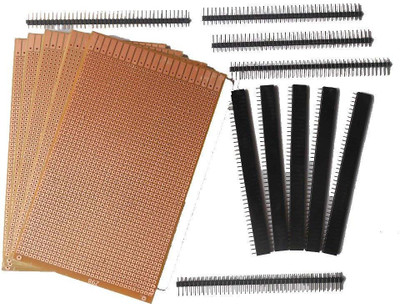 

Robodo General Purpose Printed Circuit Board, 5 Pieces and Female Berg Strip, 5 Pieces with Male Berg Strip, 5 Pieces Electronic Components Electronic Hobby Kit