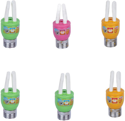 

AutoVHPR Set of 6 Mix Color Series 6 LED Bulb Shaped Eraser Cum Sharpener for School Children Non-Toxic Eraser(Multicolor)
