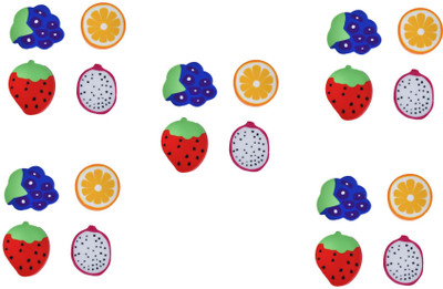 

AutoVHPR Set of 20 Small Fruits Shaped Pencil Erasers Non-Toxic Eraser(Multicolor)