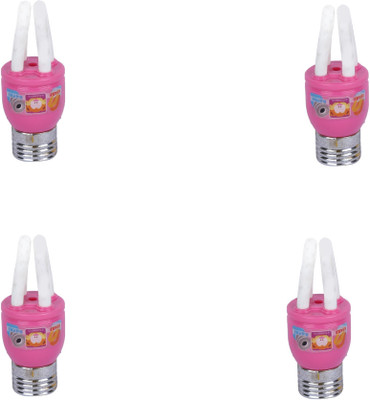 

AutoVHPR Set of 4 Pink LED Bulb Shaped Eraser Cum Sharpener for School Children Non-Toxic Eraser(Pink)