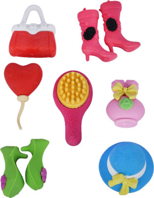 

AutoVHPR Girls Make Up Kit Shaped Pencil Erasers for School Girls Total 9 Erasers 4 Heel Shoes a Cap a Purse a Bottle and a Heart Non-Toxic Eraser(Multicolor)