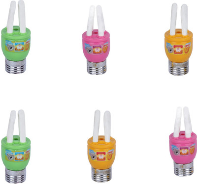 

AutoVHPR Set of 6 Mix Color Series 9 LED Bulb Shaped Eraser Cum Sharpener for School Children Non-Toxic Eraser(Multicolor)