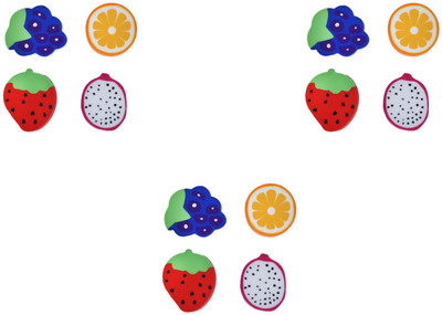 

AutoVHPR Set of 12 Small Fruits Shaped Pencil Erasers Non-Toxic Eraser(Multicolor)