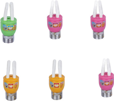 

AutoVHPR Set of 6 Mix Color Series 19 LED Bulb Shaped Eraser Cum Sharpener for School Children Non-Toxic Eraser(Multicolor)
