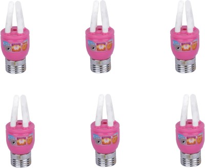 

AutoVHPR Set of 6 Pink LED Bulb Shaped Eraser Cum Sharpener for School Children Non-Toxic Eraser(Pink)