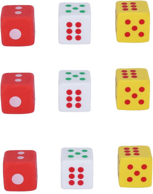 

AutoVHPR Set of 9 Ludo Dice Shape Pencil Erasers for School Children Non-Toxic Eraser(Multicolor)