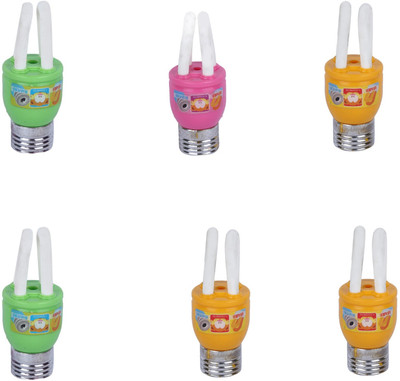 

AutoVHPR Set of 6 Mix Color Series 7 LED Bulb Shaped Eraser Cum Sharpener for School Children Non-Toxic Eraser(Multicolor)