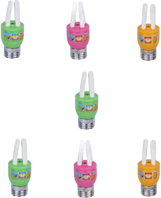 

AutoVHPR Set of 7 Mix Color Series 1LED Bulb Shaped Eraser Cum Sharpener for School Children Non-Toxic Eraser(Multicolor)