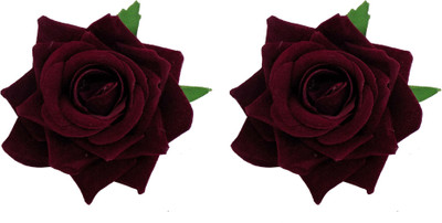 

PELO Rose Flower Hair Clips For Women And Girls, Hair Pin Brooch, Set Of 2, Pack of 1 Hair Clip(Black)