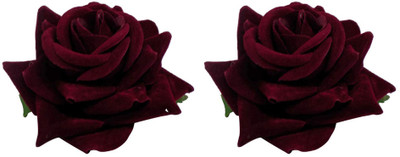 

Fully Artificial Rose Flower Hair Clips For Girl And Women, Rose Hair Clips For Ladies, Maroon, Pack Of 1 Hair Clip(Maroon)