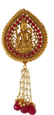 

Anuradha Art Jewellery Hair Brooch Bun Clip(Gold, Red)
