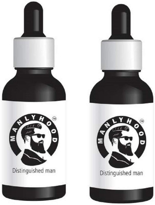 

MANLYHOOD Beard Growth oil with Argon oil, Jojoba oil and Baobab oil.(Pack of 2) 30ML Hair Oil(30 ml)