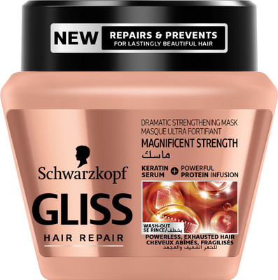 

Schwarzkopf Gliss Hair Repair Magnificent Strength Dramatic Strengthening Mask(300 ml)