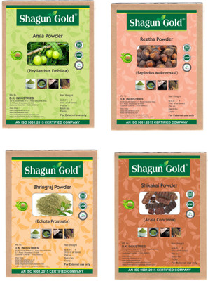 

shagun gold Pure Natural Amla, Reetha, Shikakai & Bhringraj Powder For hair treatment(400 g)
