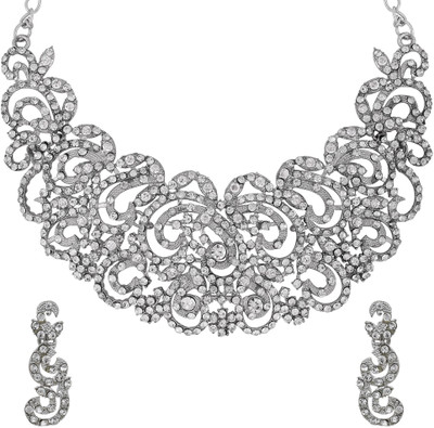memoir Brass Silver Silver Jewellery Set(Pack of 1)