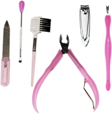 

ZEVORA 6 IN 1 Pink Beauty Make up Stainless Steel Manicure Set(20 g, Set of 6)