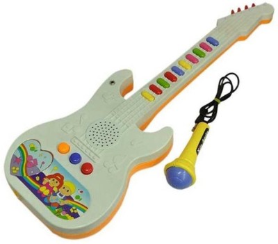 

jk int White Plastic Musical Guitar(White)