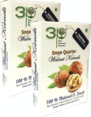 

3P White Quarter Kashmiri Akhrot/ dryfruit/ without shell/ walnut kernels-500 gm Walnuts(500 g, Vacuum Pack)