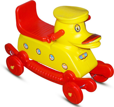 

Akshat 2-In-1 Rocker Cum Ride-On Yellow & Red Duck Baby Rider For Kids(Red, Yellow)