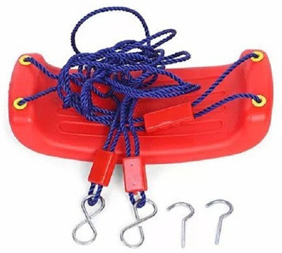 Nabhya Rectangular Plastic Swing Seat Set With Rope For Indoor,Outdoor Children(Red)