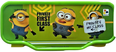 

Ambica Funtime Bug Minnions Art Plastic Pencil Box(Set of 1, Light Green, Yellow)