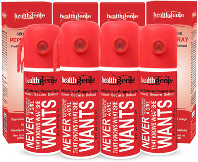 

Healthgenie Self Defence, Protection & Safety Pepper Spray For Men & Women, Pack Of 4 Pepper Stream Spray