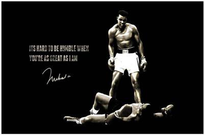 Aabhaas Muhammad Ali Wall Poster Fine Art Print(12 inch X 18 inch, Rolled)