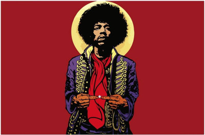 

Akhuratha Jimi Hendrix Fine Quality Wall Poster Paper Print(12 inch X 18 inch, Rolled)
