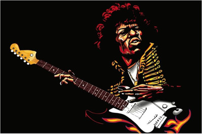 

Akhuratha Jimi Hendrix Fine Quality Wall Poster Paper Print(12 inch X 18 inch, Rolled)