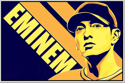 

Akhuratha Eminem Fine Quality Wall Poster Paper Print(12 inch X 18 inch, Rolled)