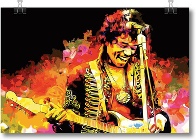 

Akhuratha Jimi Hendrix Fine Quality Wall Poster Paper Print(12 inch X 18 inch, Rolled)