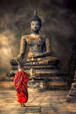 

Aabhaas Buddha Wall Poster Fine Art Print(12 inch X 18 inch, Rolled)