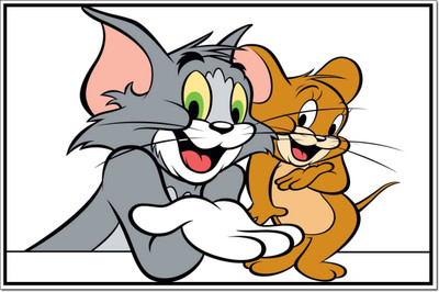 

Akhuratha Tom and Jerry Fine Quality Wall Poster Paper Print(12 inch X 18 inch, Rolled)
