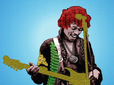 Akhuratha Jimi Hendrix Fine Quality Wall Poster Paper Print(12 inch X 18 inch, Rolled)