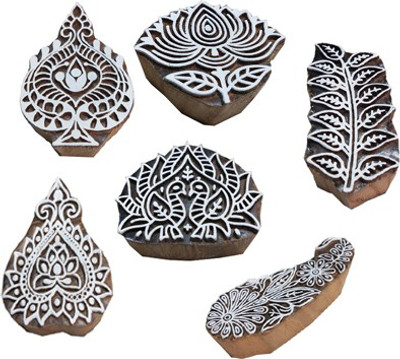 skart wooden printing blocks57 Printing Blocks(Pack of 6)