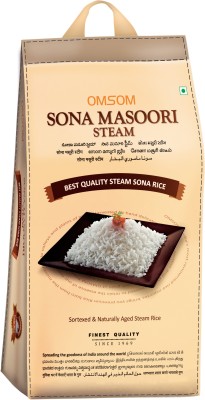 

OMSOM Sona Masoori Steam Rice (Medium Grain, Raw)(5 kg)