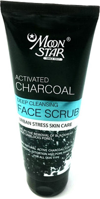 

Moonstar Activated Charcoal Deep Cleansing & Urban stress skin care Face Scrub Pack of -1 (100ml) Scrub(100 ml)