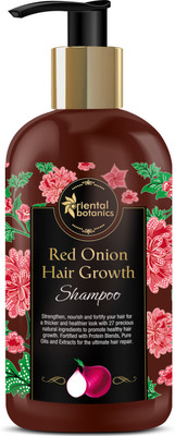 

Oriental Botanics Red Onion Hair Growth Shampoo, 300ml - With 27 Hair Boosters Controls Hair Loss & Promotes Healthy Hair Growth(300 ml)