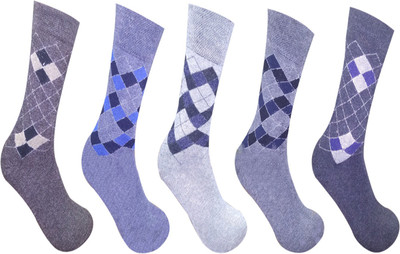 KHI Men Self Design Calf Length(Pack of 5)