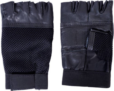 

RIPR Leather Workout Gym & Fitness Gloves (, Black