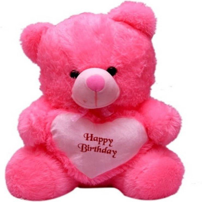 

Ajay Happy Birthday Sitting Soft Cute Teddy Bear - 60.9 cm(Pink)