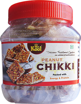 

Mr.Kool Peanut jaggery Chikki (brittle) - Healthy energy Bars(320 g, Plastic Bottle)
