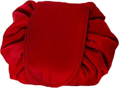 Xeekart Lazy Cosmetic Bag Drawstring Travel Makeup Bag Pouch Multifunction Storage Portable Toiletry Bags Travel Toiletry Kit Travel Toiletry Kit(Red)